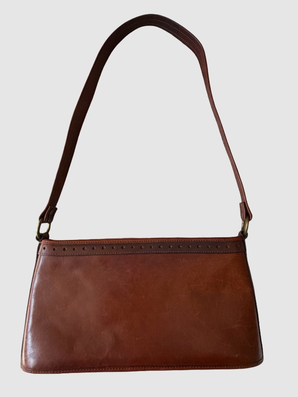 Rolfs Vintage Brown Leather Small Shoulder Carry Purse